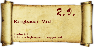 Ringbauer Vid névjegykártya